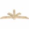 Ekena Millwork Davenport Rough Sawn Timber Gable Bracket, Douglas Fir, 84"W x 38"H x 4"D x 6"F, 11/12 Pitch GBW084X38X0406DAV00RDF - alternate 2
